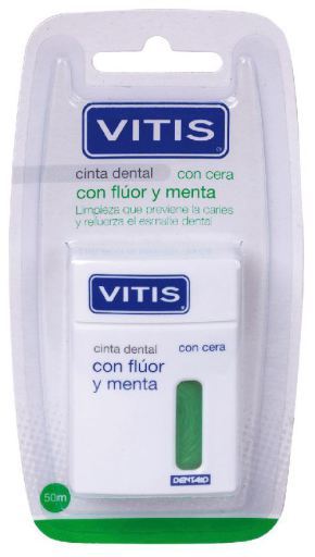 Vitis cinta dental con fl&uacute;or y menta 50m