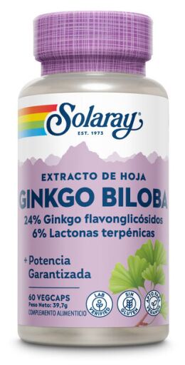 Solaray Ginkgo Biloba 60 mg 60 Capsules