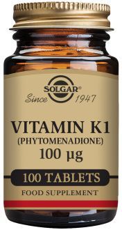 Solgar Natural Vitamin K 100 mcg 100 Tablets