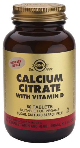 Solgar Calcium Citrate with Vitamin D3 Tablets