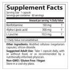Benfotiamine 150 + Alpha - Lipoic Acid 300 60 Capsules