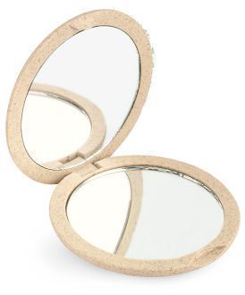 Beter Beige folding double handbag mirror