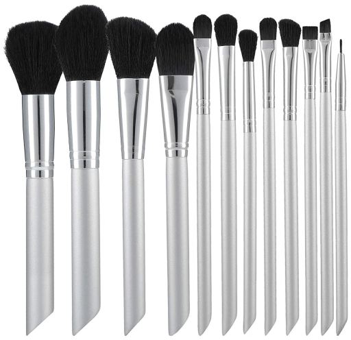 Tools For Beauty Gray Makeup Brushes Set 12 pieces