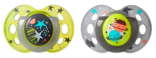 Set of 2 Night Pacifiers 18-36 months 2019