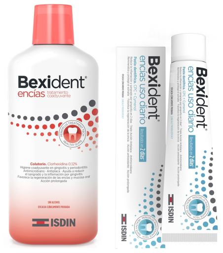 Isdin Bexident Gums Mouthwash 500 ml + Bexident Gums Paste Daily Use 75 ml