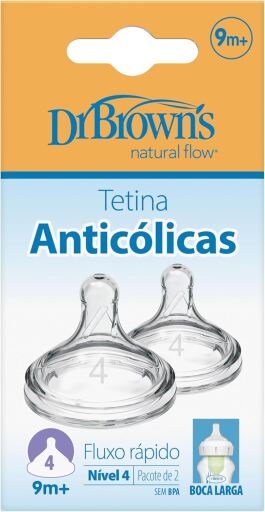 Dr. Brown's Options Preemie Flow Wide Mouth Silicone Teats 4 9M+ 2 units
