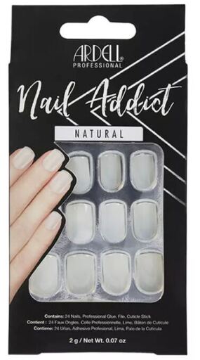 Ardell Nail Addict Natural Square False Nails