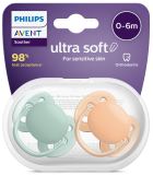 Neutral Ultra Soft Pacifiers for Babies from 0 to 6 Months 2 units