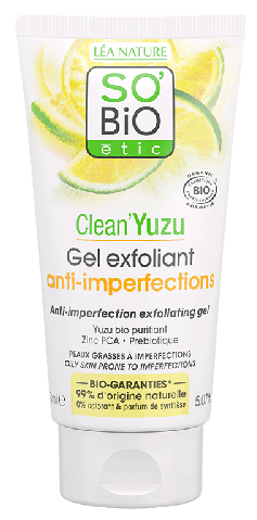 SO'BiO &eacute;tic Clean Yuzu Anti Imperfection Exfoliating Gel 150 ml