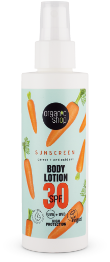 Organic Shop Sunscreen Body Lotion with Carrot SPF 30 150 ml