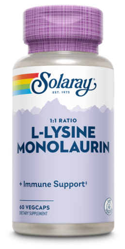 Solaray L-Lysine & Monolaurin 60 Capsules