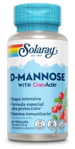 Solaray D-Mannose Cranactin 60 Capsules