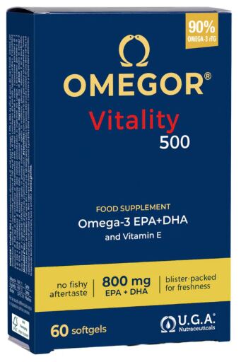 U.G.A. Nutraceuticals Omegor Vitality 500 60 Capsules