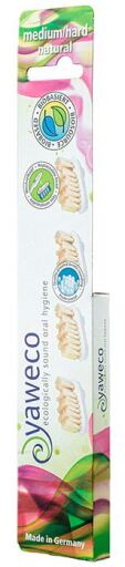 Nature Hard Medium Toothbrush Replacement Parts, 4 Units