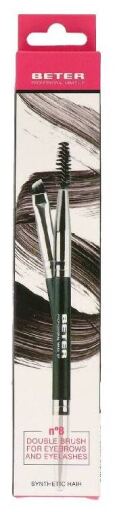 Double Brush for Eyebrows and Eyelashes, Synthetic Hair, Size N8